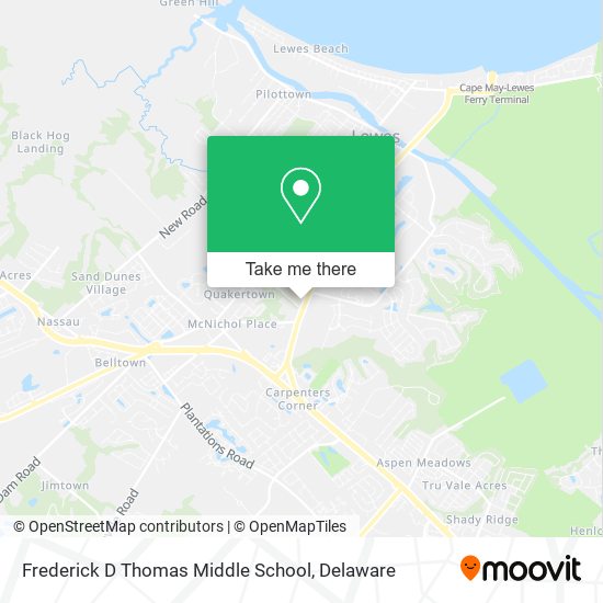 Frederick D Thomas Middle School map