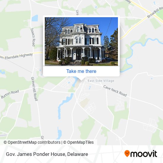 Gov. James Ponder House map