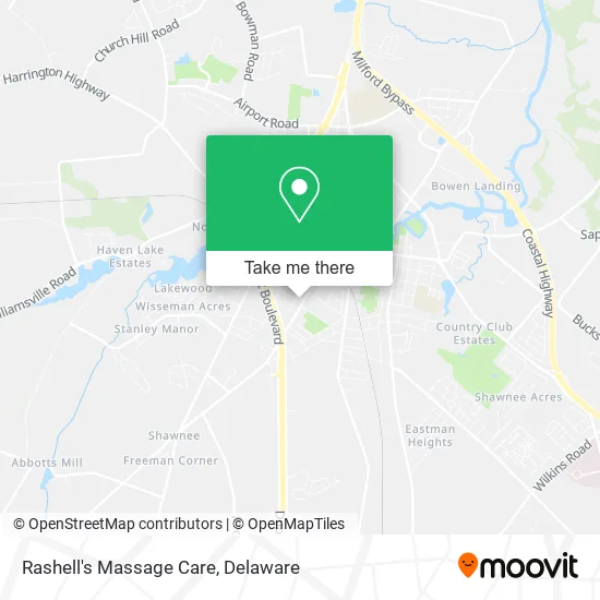 Rashell's Massage Care map