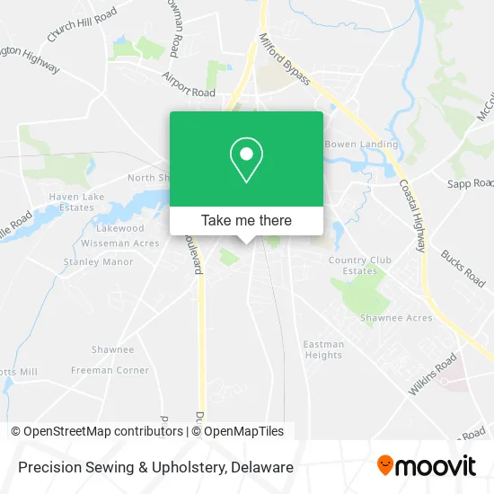 Precision Sewing & Upholstery map
