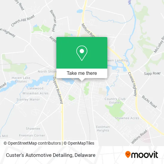Custer's Automotive Detailing map