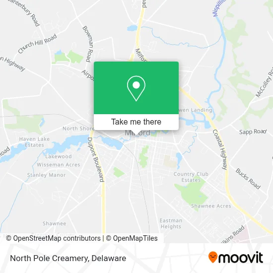 North Pole Creamery map