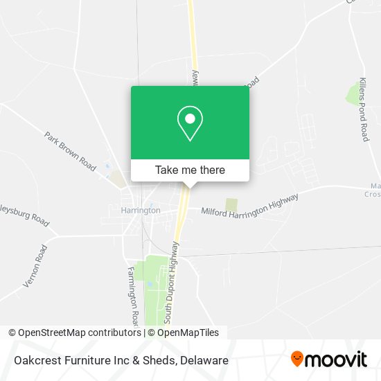 Mapa de Oakcrest Furniture Inc & Sheds