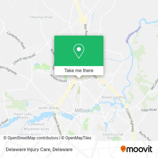 Delaware Injury Care map