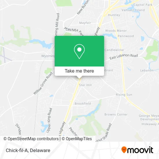 Chick-fil-A map
