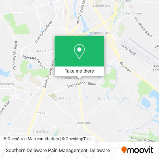 Southern Delaware Pain Management map