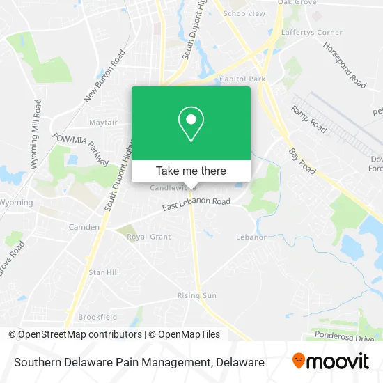 Southern Delaware Pain Management map
