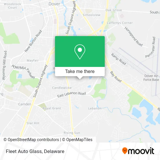 Fleet Auto Glass map