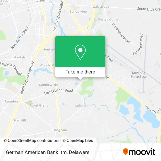 German American Bank Itm map