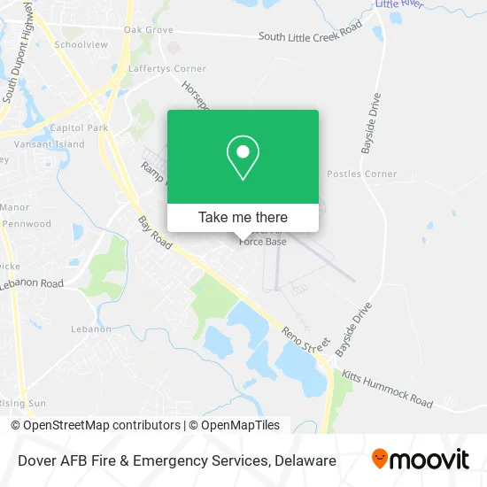 Dover AFB Fire & Emergency Services map