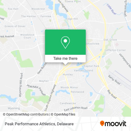 Peak Performance Athletics map