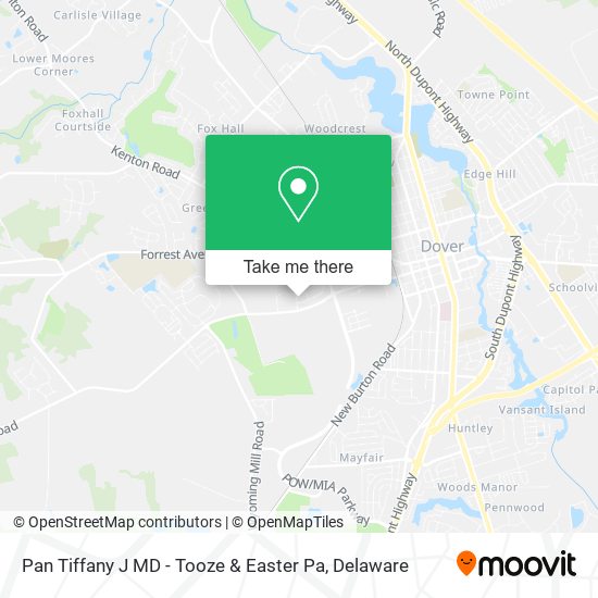 Mapa de Pan Tiffany J MD - Tooze & Easter Pa