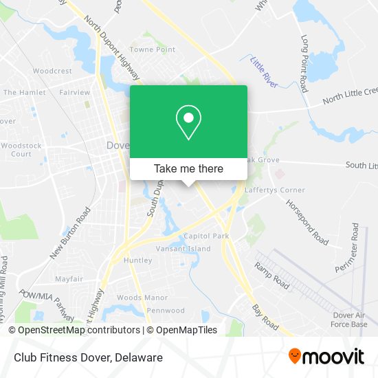 Club Fitness Dover map