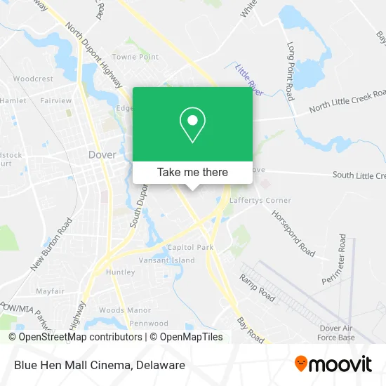 Blue Hen Mall Cinema map