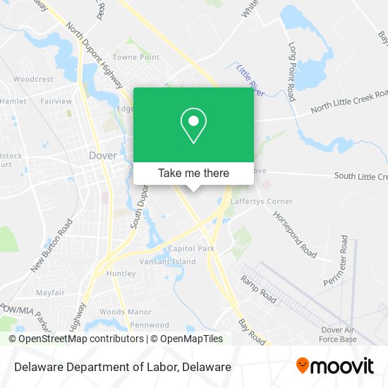 Mapa de Delaware Department of Labor