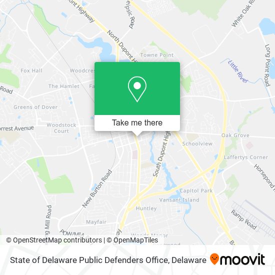 State of Delaware Public Defenders Office map