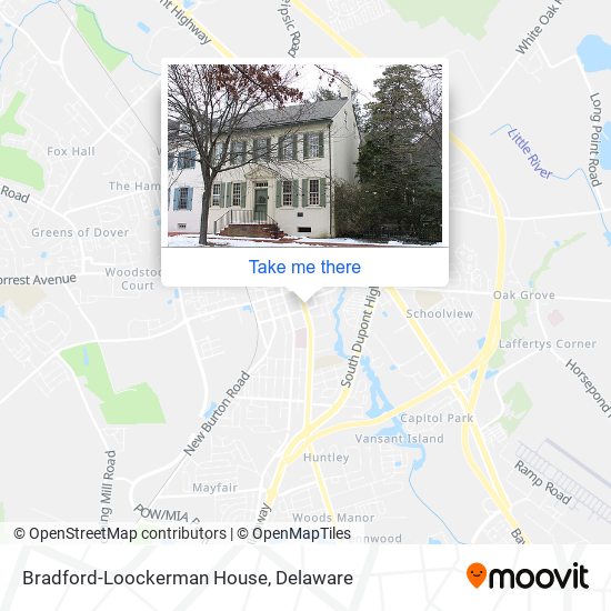 Bradford-Loockerman House map