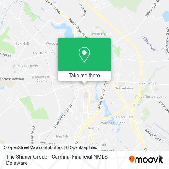 Mapa de The Shaner Group - Cardinal Financial NMLS