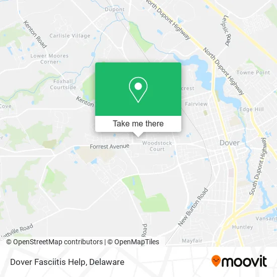 Dover Fasciitis Help map