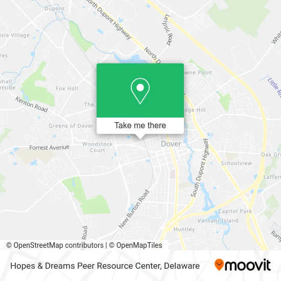 Hopes & Dreams Peer Resource Center map