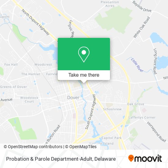 Probation & Parole Department-Adult map