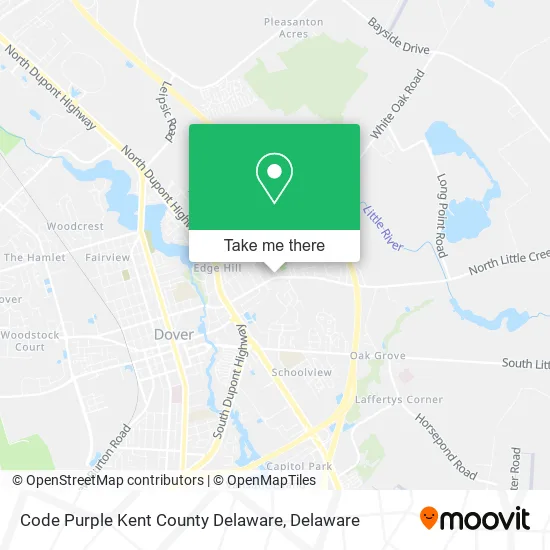 Code Purple Kent County Delaware map