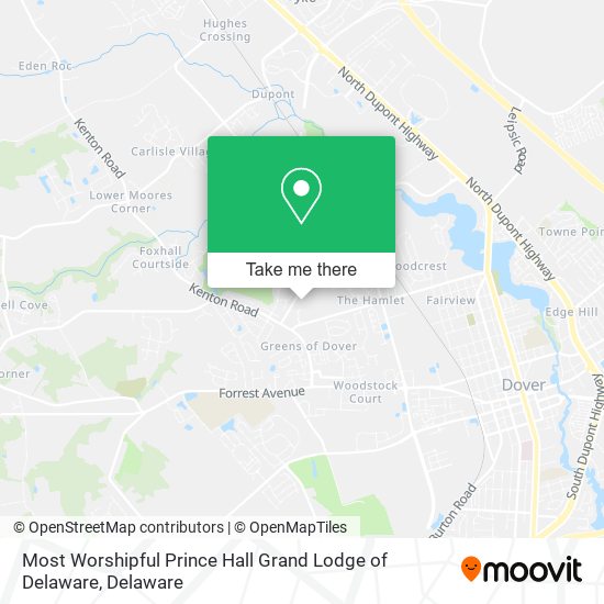 Most Worshipful Prince Hall Grand Lodge of Delaware map