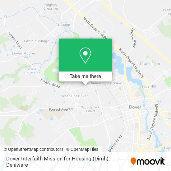 Mapa de Dover Interfaith Mission for Housing (Dimh)