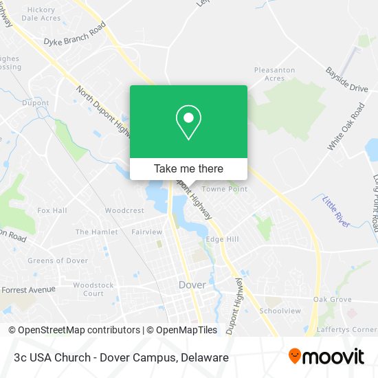 Mapa de 3c USA Church - Dover Campus