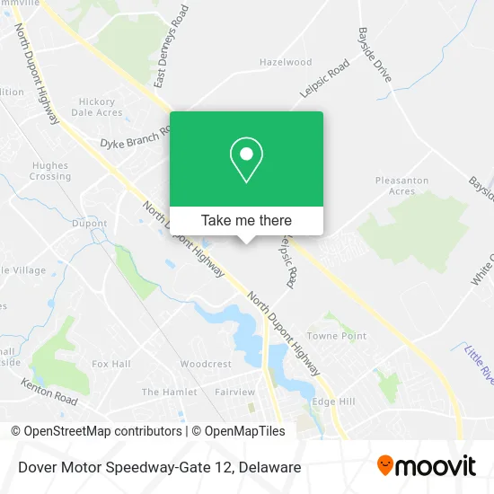 Dover Motor Speedway-Gate 12 map