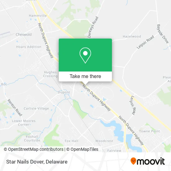 Mapa de Star Nails Dover