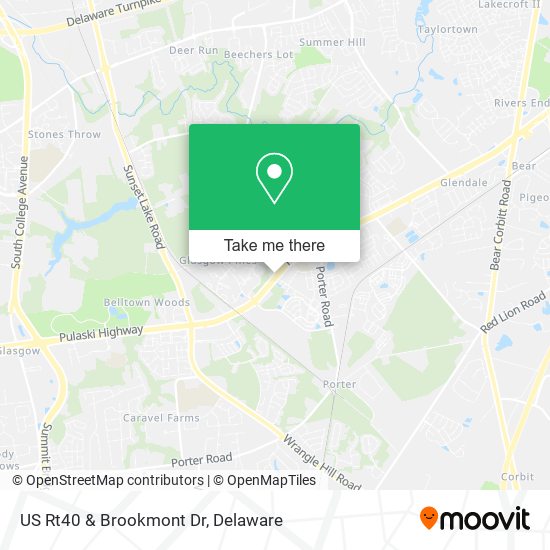 US Rt40 & Brookmont Dr map