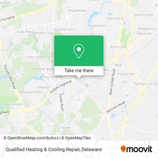 Qualified Heating & Cooling Repair map