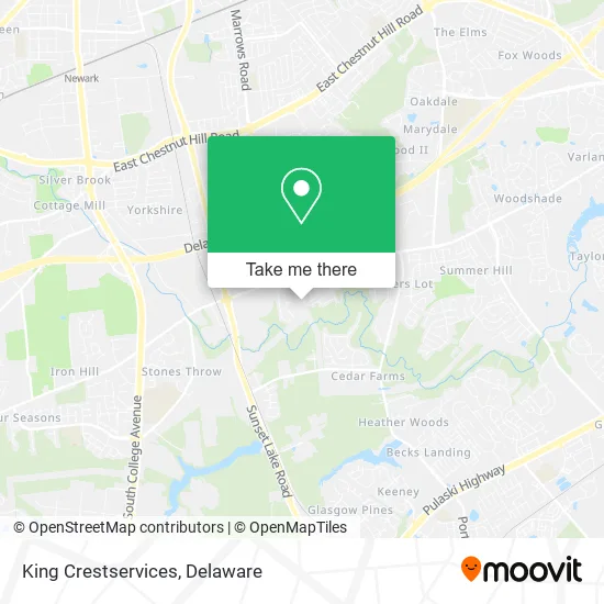 King Crestservices map