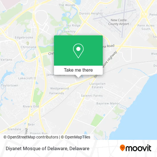Diyanet Mosque of Delaware map