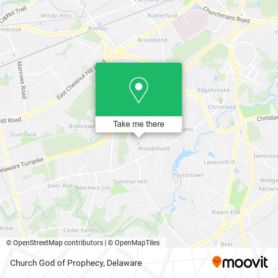 Church God of Prophecy map