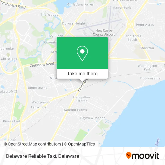 Delaware Reliable Taxi map