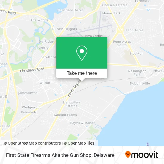First State Firearms Aka the Gun Shop map