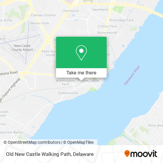 Old New Castle Walking Path map