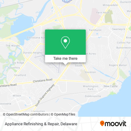 Appliance Refinishing & Repair map