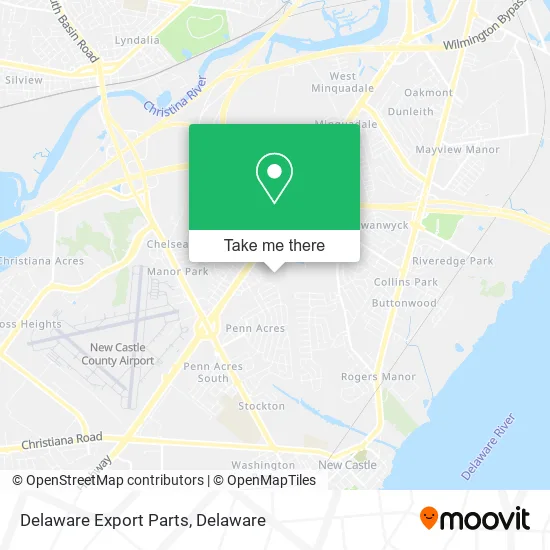 Delaware Export Parts map