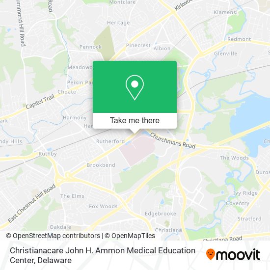 Mapa de Christianacare John H. Ammon Medical Education Center
