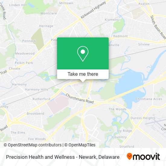 Mapa de Precision Health and Wellness - Newark