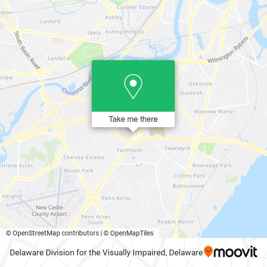 Delaware Division for the Visually Impaired map