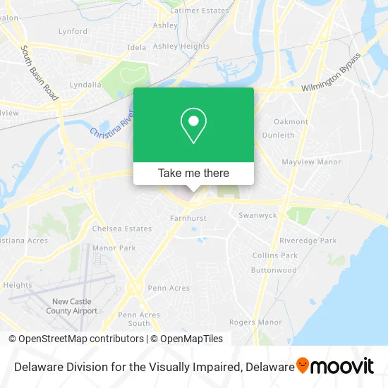 Delaware Division for the Visually Impaired map