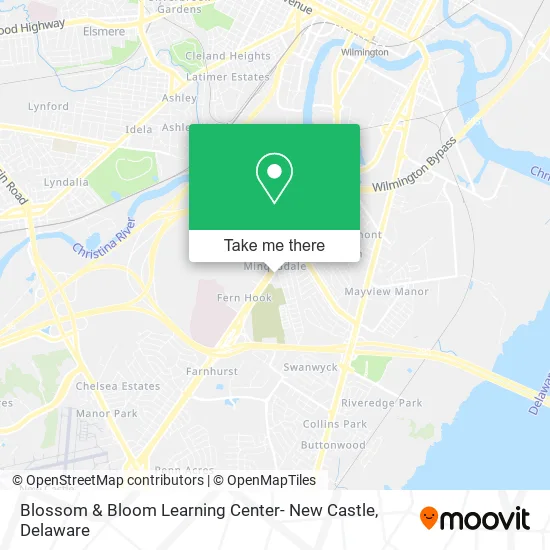 Blossom & Bloom Learning Center- New Castle map