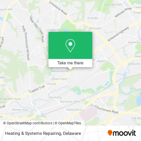 Heating & Systems Repairing map