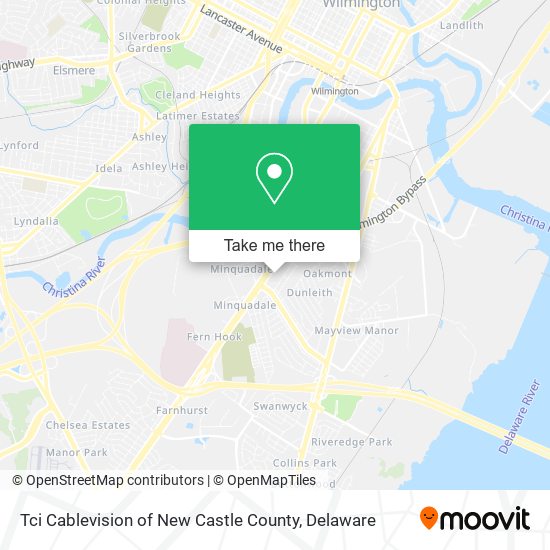 Mapa de Tci Cablevision of New Castle County