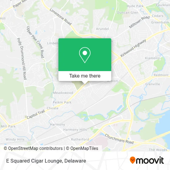 E Squared Cigar Lounge map