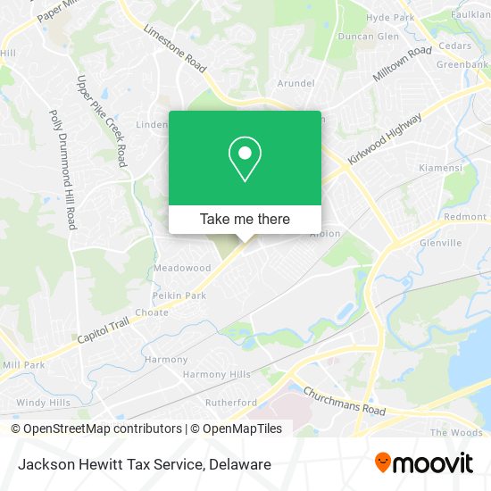 Jackson Hewitt Tax Service map